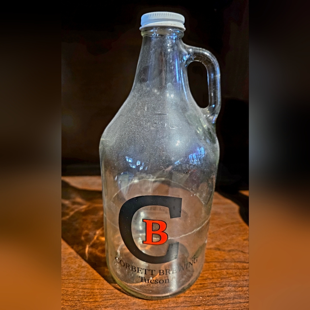 Corbett Brewing Co 64 Ounce Glass Beer Growler